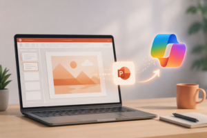 Copilot PowerPoint visualiseer deze dia